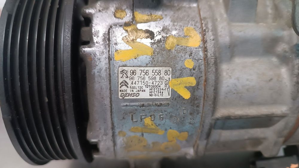 Compressor Ar Condicionado PEUGEOT 208 I 1.2 VTI 82 (60 kW / 82 cv) [03.2012 - 12.2019] 1.2 VTI 82 (60 kW / 82 cv) [03.2012 - 12.2019] - 9675655880 1.