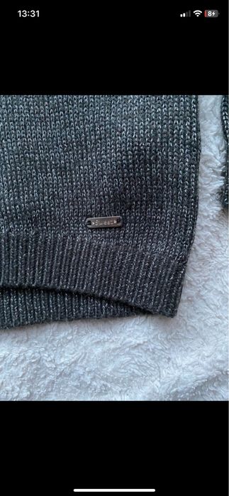 Sweter sweterek szary elegancki Terranova knitwear 128/134 cm 8/9 lat