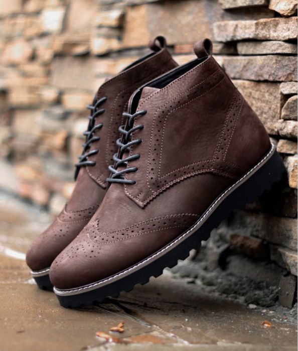 Зимові чоловічі черевики натуральна шкіра