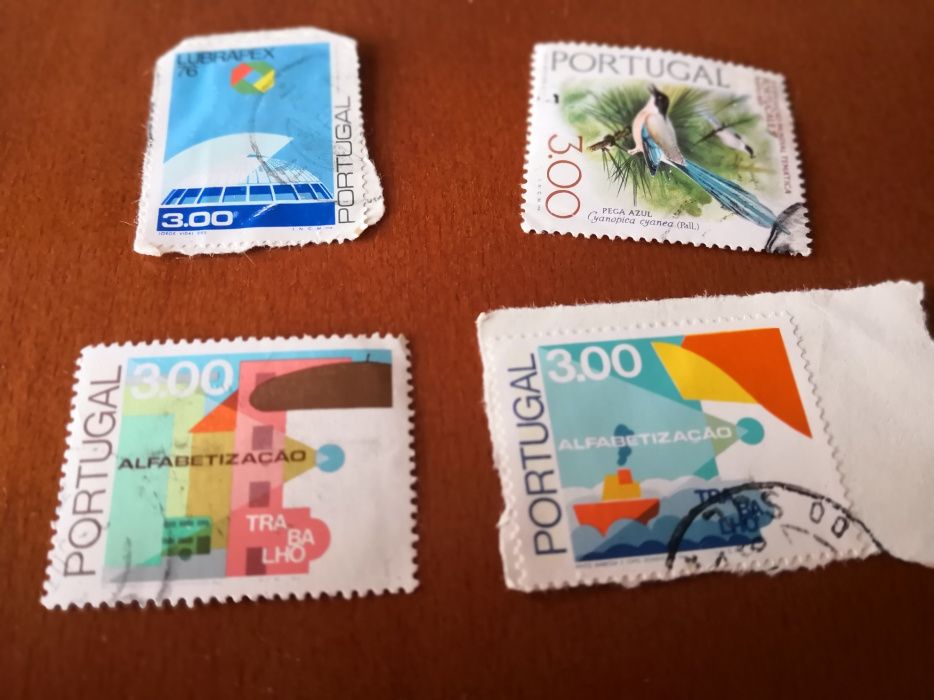 154 selos Portugal, França, Alemanha, Reino Unido, Austrália e Brasil