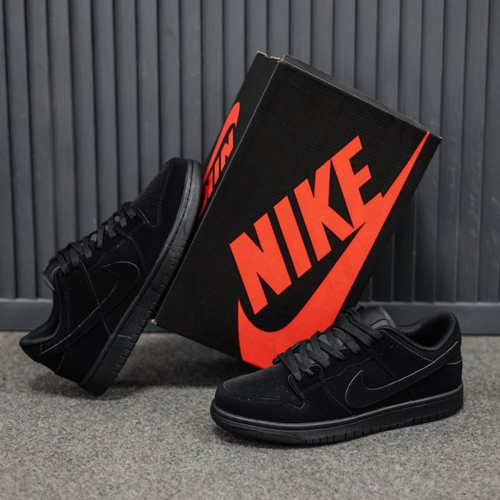 Кросівки Nike SB Dunk low Total Black premium | Кроссовки Найк чоловічі жіночі