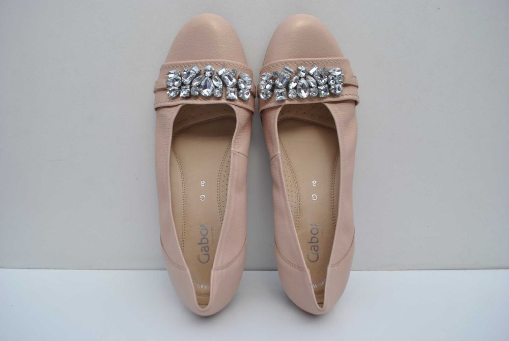 Baleriny Gabor skóra naturalna