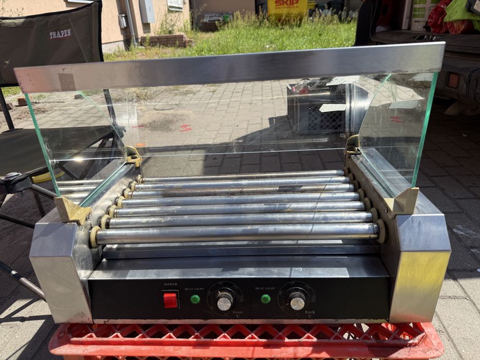 profesjonalny roller do hot dogów ET-R2-7, 7 rolek, z dwiema strefami grzania (Front/Back)