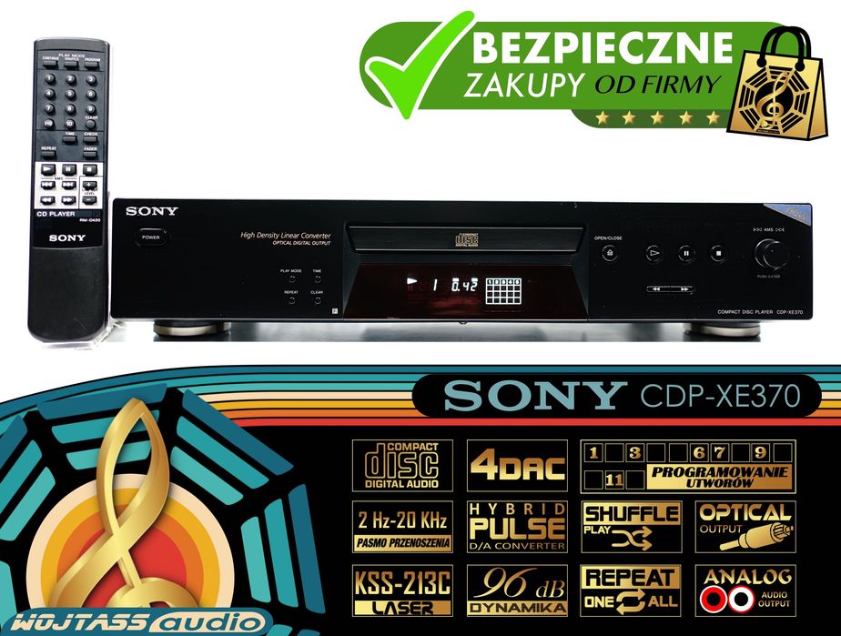Odtwarzacz CD SONY CDP-XE370 * 4 DAC H-Pulse KSS-213C * pilot