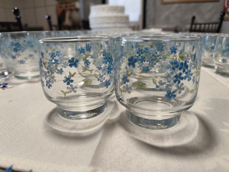 Serviço de mesa Arcopal Miosótis 48 peças,com oferta de 47 copos