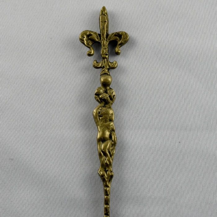 Conjunto de 3 talheres de servir, metal dourado