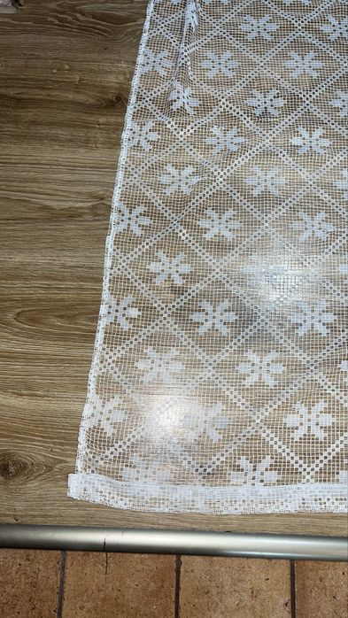 Firana biała bez listwy 240 cm na 480 cm