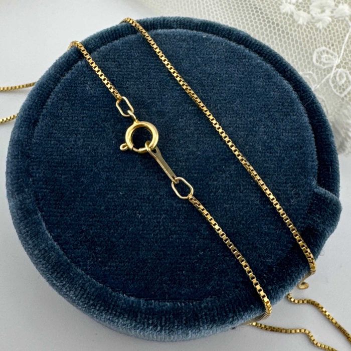 Złoty Łańcuszek 585 Kostka Kosteczka Box Chain 2.81G 50CM | Odnowiony (S)