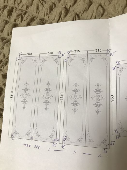 Меблевий гарнітур скляні двері