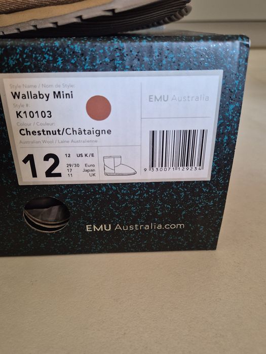 Bity dziecięce śniegowce emu wallaby mini chestnut 29 30