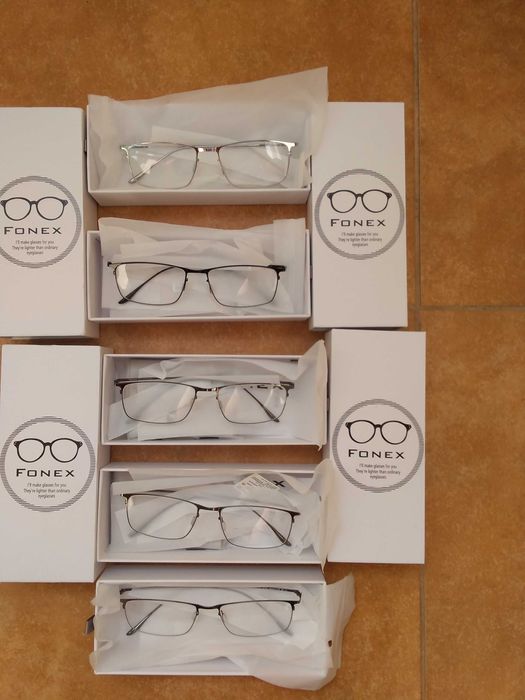 FONEX Titanium Alloy Glasses Frame  Square Eyeglasses Frames