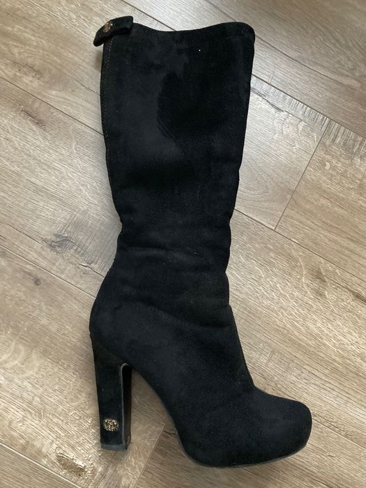 Чоботи натуральний замш