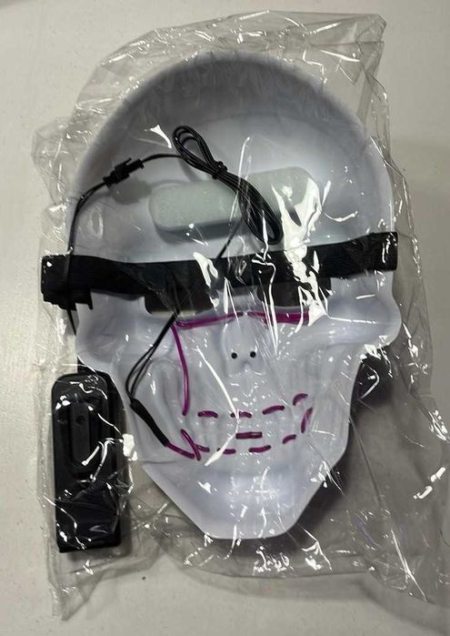 Maska Halloween Led kostium IMPREZA COSPLAY szkielet