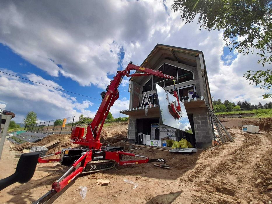 Mini Żuraw, Hoeflon C10, Dźwig, Pająk, HDS, Montaż - Wynajem z obsługą