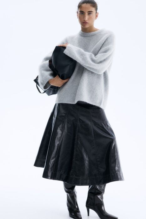 H&M premium S мохер вовна светр мохеровий