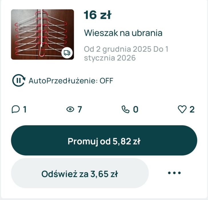 Wieszak na ubrania