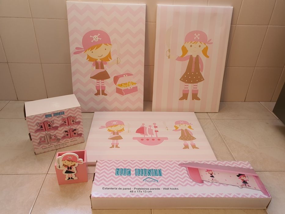 Girl's Pirate-Themed Bedroom Decoration - Pink