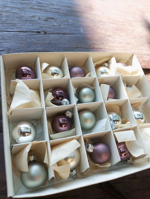 Bombki choinkowe małe zestaw vintage