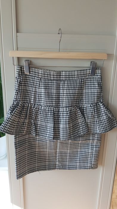 Spodnica falbanka pepitka r.34 xs