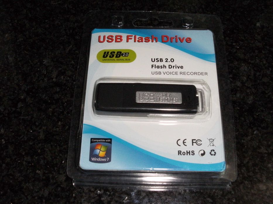 Pen usb  Gravador Voz- Discreta,  gravação de Voz -Spy