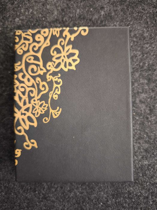 Porta cartões de visita de metal e madre pérola com estojo