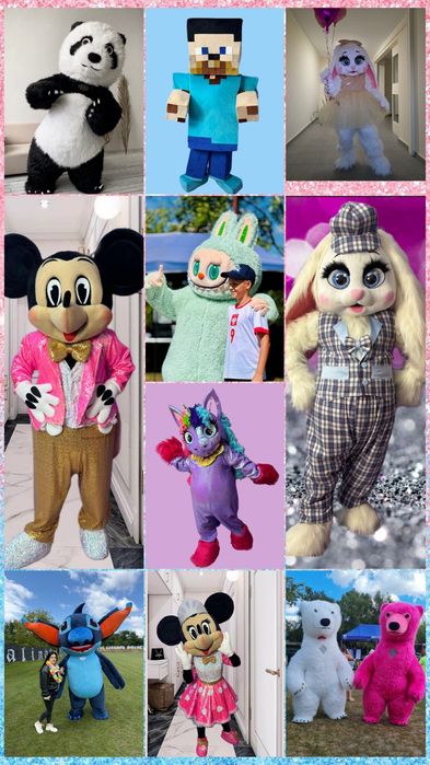 Żywa maskotka postaci dla dzieci na urodziny miś mini Maus mainkraft