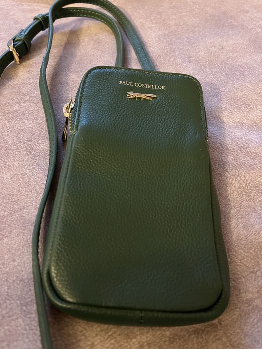 Шкіряна натуральна сумочка під телефон