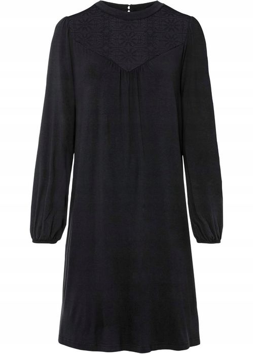 B.P.C czarna sukienka prosta z koronką ^36/38