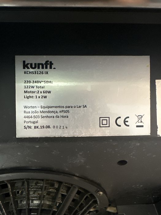 Exaustor kunft a funcionar