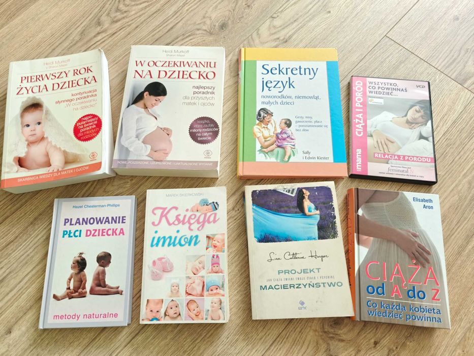 Zestaw książek dot ciąży i macierzynstwa