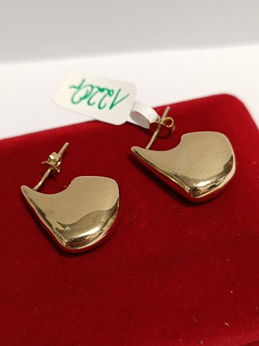 Złote kolczyki Bodega na wkrętki, złoto próby 585