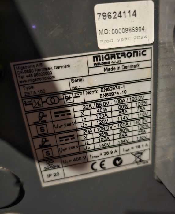 Przecinarka plazmowa MIGATRONIC ZETA100