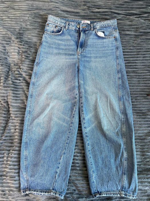 темно сині джинси ZARA / джинси палаццо / прямі джинси