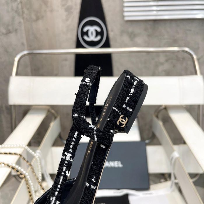 Czółenka Chanel Slingback Tweed