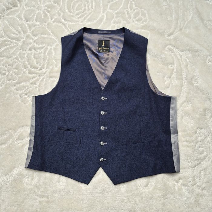 Kamizelka garniturowa XL Granatowa 35% wiskzoa