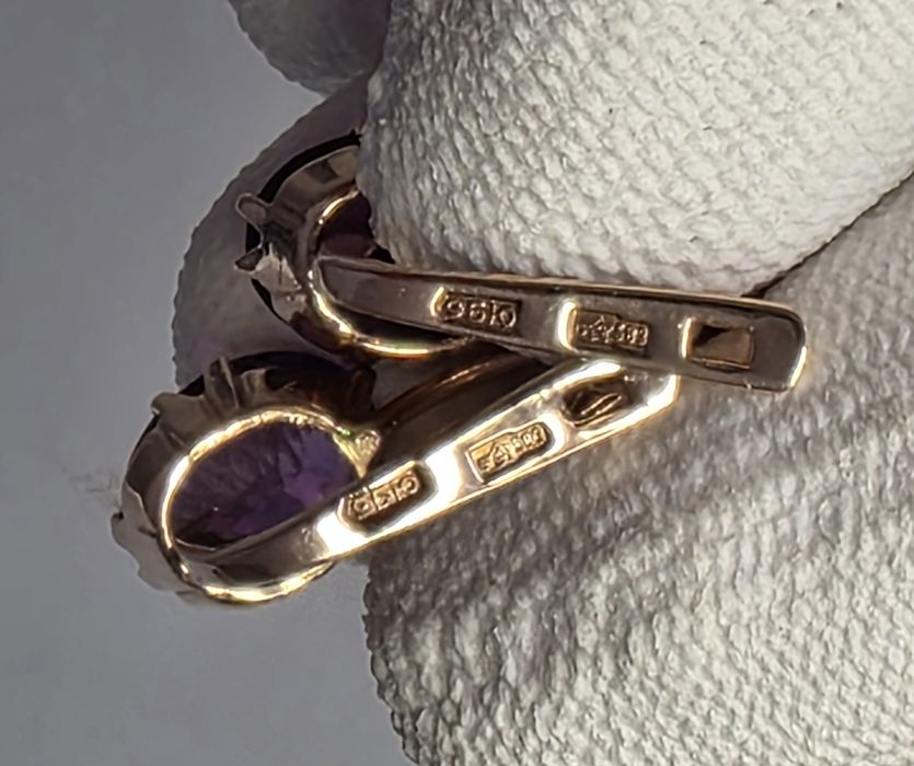 Золотые серьги ссср с александритом