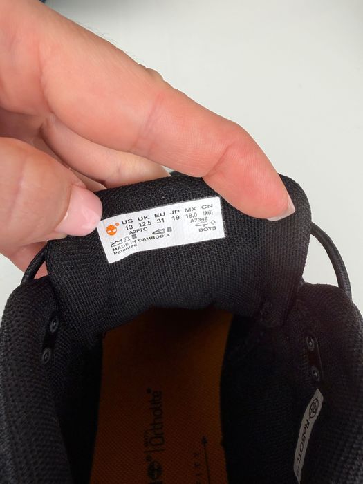 Детские кожаные ботинки на резинках Timberland 31/32/33/35р