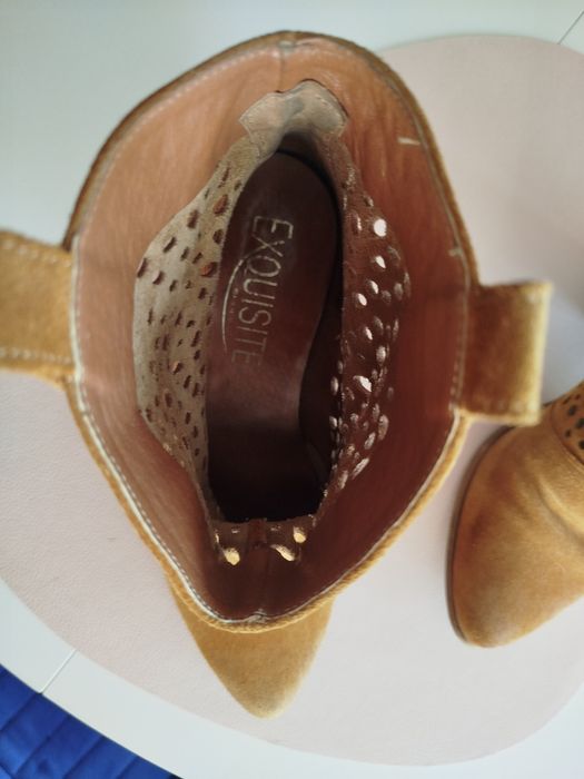 Damskie skórzane botki