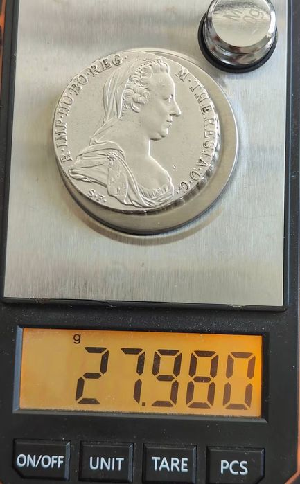 Срібна монета Талер 1780 року. Рестрайк. СРІБЛО.