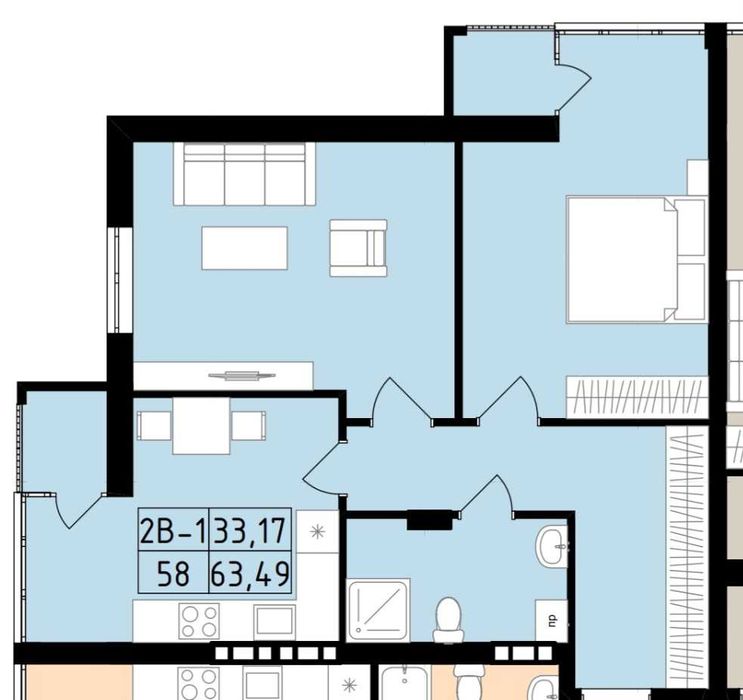 ‼️Продаж 2️⃣- кім.квартири с.Агрономічне, від ЗАБУДОВНИКА.ℹ️.