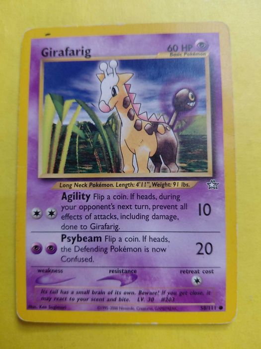 Pokemon Card- Girafarig 60 HP