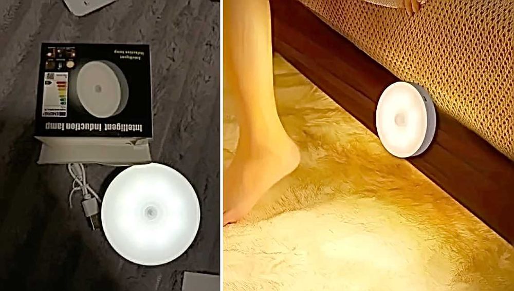 светильник с датчиком освещенности и движения ночник ЮСБ для блэкаута