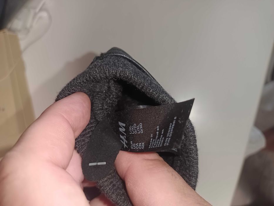 H&M кожаные перчатки мужские L-XL