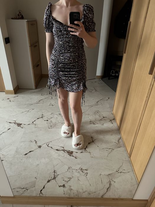 Міні-сукня в квітковий принт