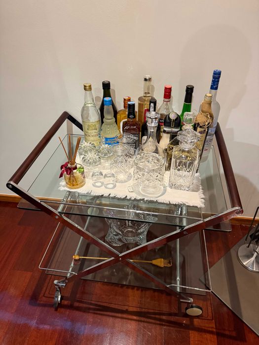 Carrinho Vidro para Bar