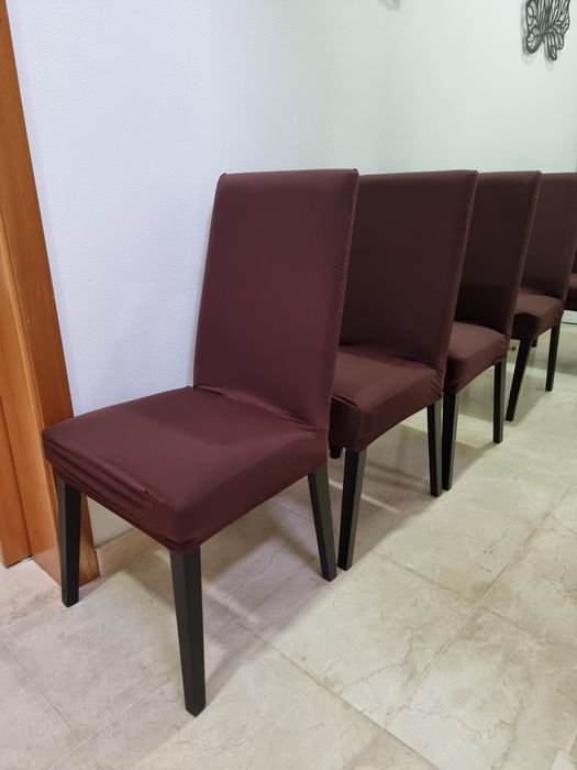 6  cadeiras castanhas