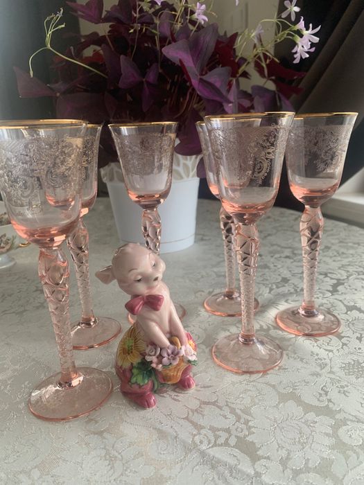 Рюмки Богемия Чехия позолота СССР