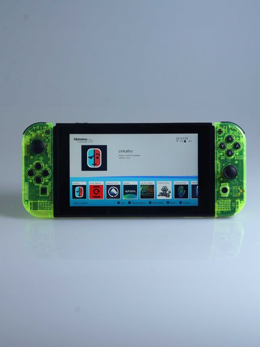 Przerobiony - Nintendo Switch V2 Custom green edition / CFW – MOD