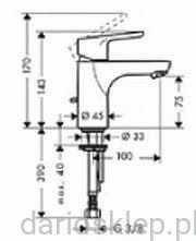 Bateria umywalkowa Talis Puro Hansgrohe stojąca 1-uchwytowa chrom nowa