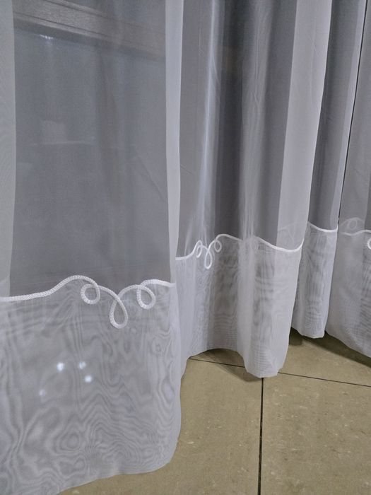 Firanka z metra WOAL biały,gładki,wys 270 cm KORNELIA